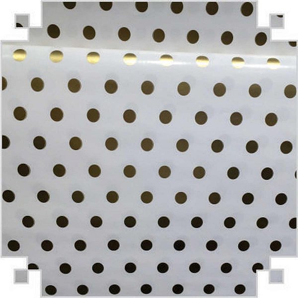 Papel presente bobina couche 40cm.mod.336 bolinhas ouro - v.m.p. (bo-100mts)