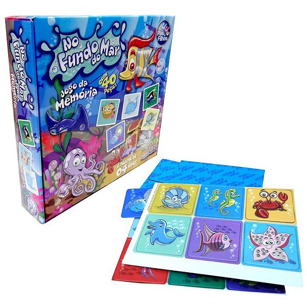 Jogo da memoria fundo do mar - pais e filhos (unidade)