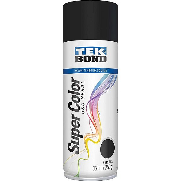 Tinta spray fosco preto 350ml/250g - tekbond (unidade)