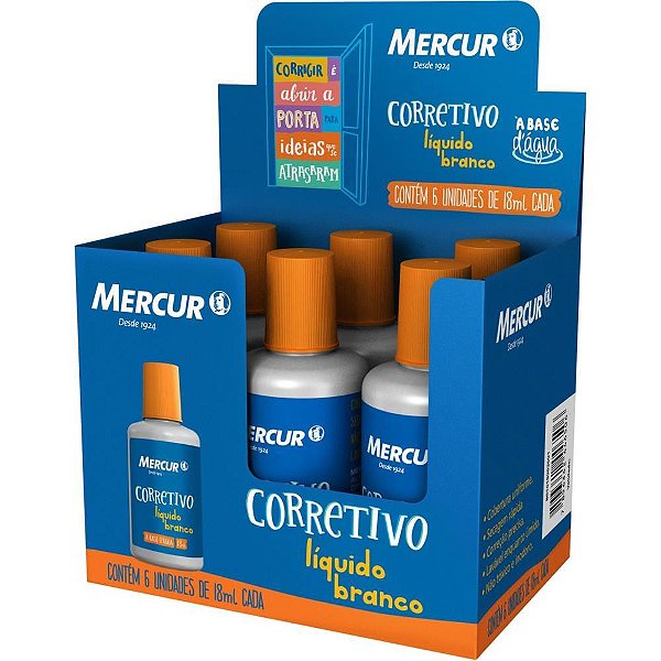 Corretivo 18ml branco - mercur (cx.c/06)