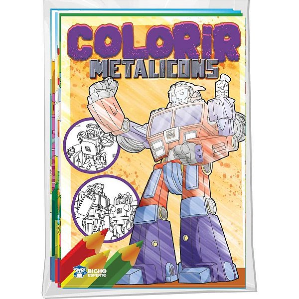 Livro infantil colorir diversos temas - bicho esperto (pct.c/08)