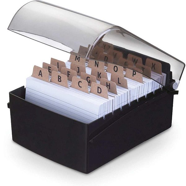 Fichario de mesa c/base plastica 4x6 preto - maxcril (unidade)