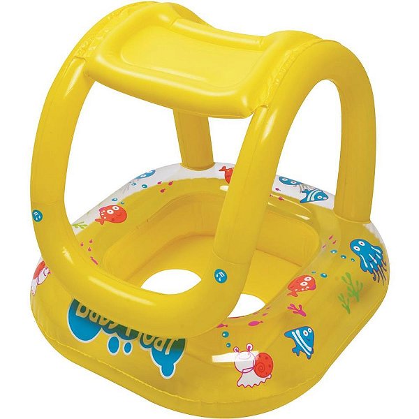 Boia inflavel baby bote c/guarda sol - jilong (unidade)