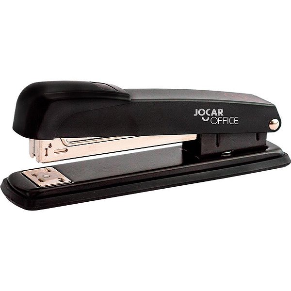 Grampeador metal jocar preto base 15,5cm p/25fl - leonora (unidade)