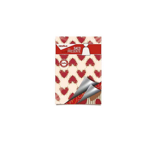 Saco metalizado 45x60cm romantico mix sortidos 45x59cm - cromus (pct.c/25)