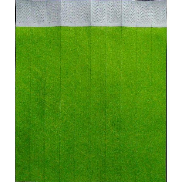Pulseira identificacao tyvek verde fluor - tecnomidia (pct.c/50)