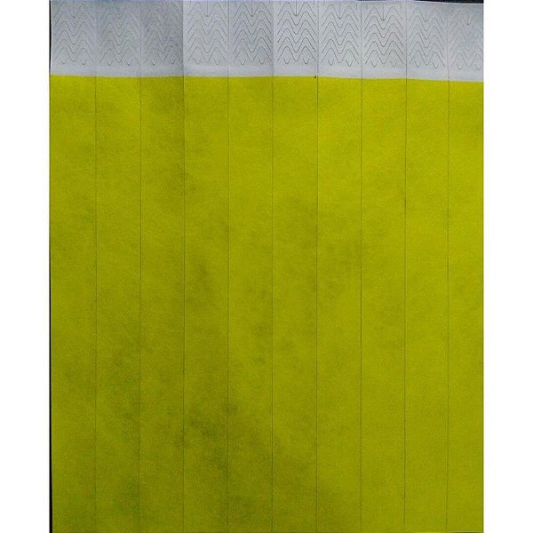 Pulseira identificacao tyvek amarelo fluor - tecnomidia (pct.c/50)