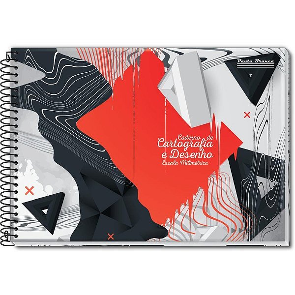 Caderno desenho milimetrado 60fl. univ esp capa dura - pauta branca (pct.c/04)