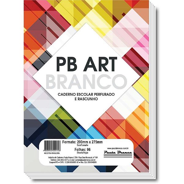 Bloco para fichario universit. 96fls. branco - pauta branca (pct.c/10)