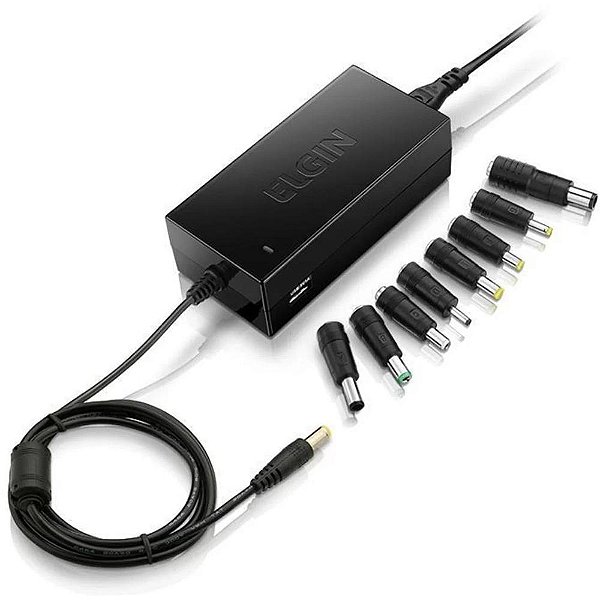 Fonte para notebook 90w universal c/09 adapt.bivol - elgin (unidade)
