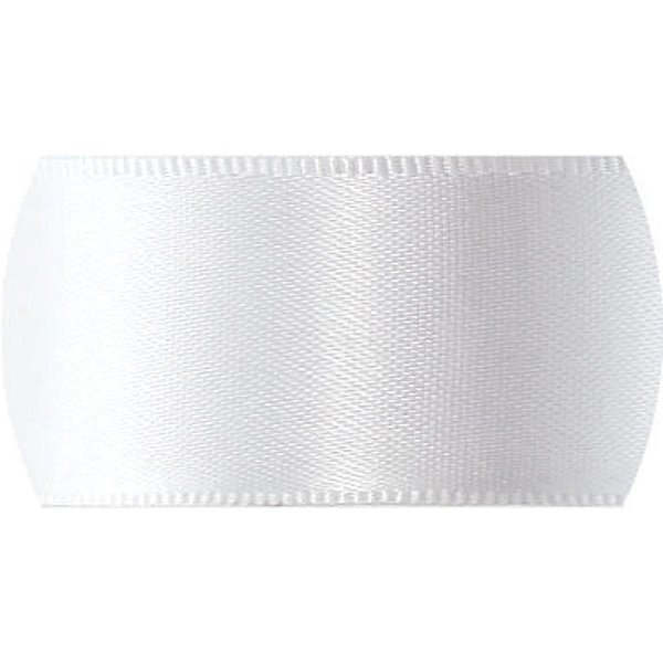 Fita de cetim 38mm 10m. branco 201 - fitas progresso (unidade)