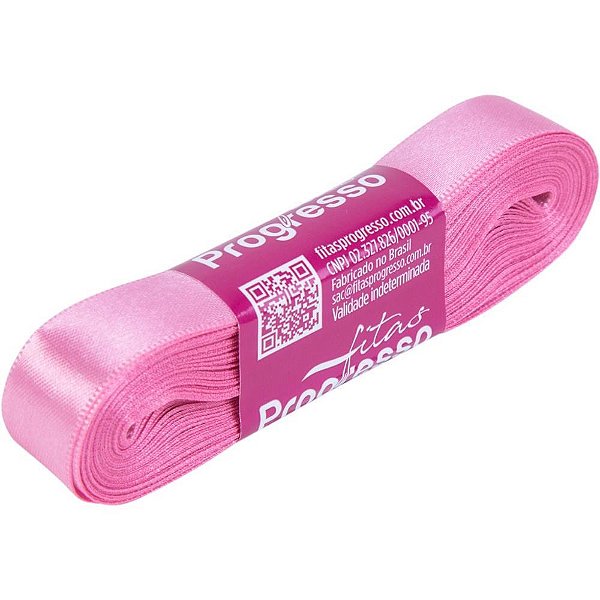 Fita de cetim 15mm 10m. rosa escuro 240 - fitas progresso (unidade)