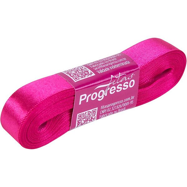 Fita de cetim 15mm 10m. pink 303 - fitas progresso (unidade)