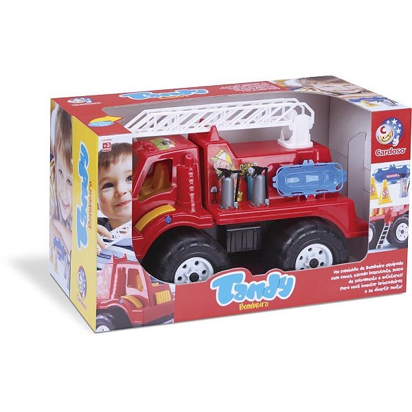 Caminhao tandy bombeiro - cardoso toys (unidade)