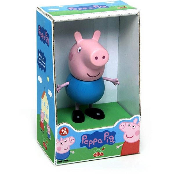 Boneco e personagem george peppa pig vinil 13cm. - elka (unidade)