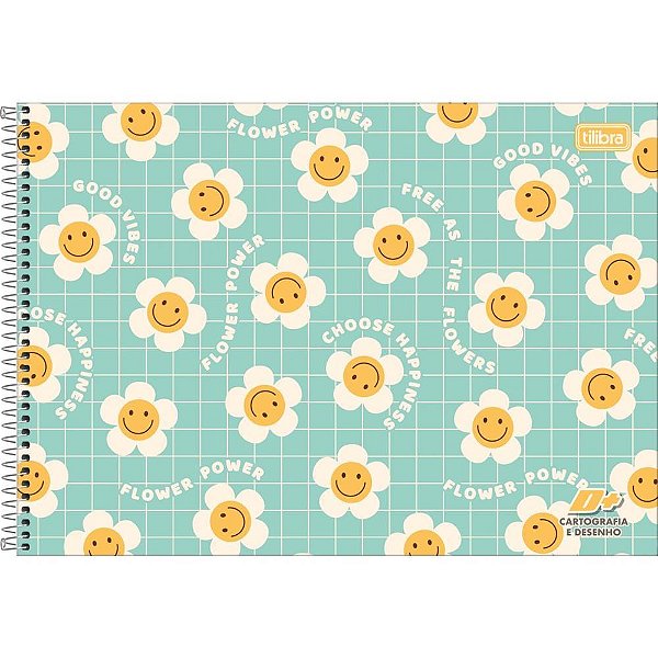 Caderno desenho univ capa dura d+ fem.96fls. esp.horiz. - tilibra (pct.c/04)