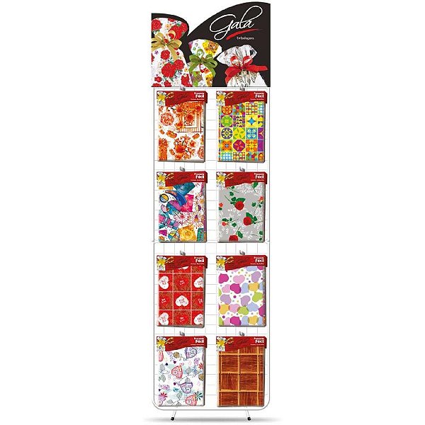 Saco metalizado 30x45cm saco+laco sortido blister c/1u - gala embalagens (pct.c/40)
