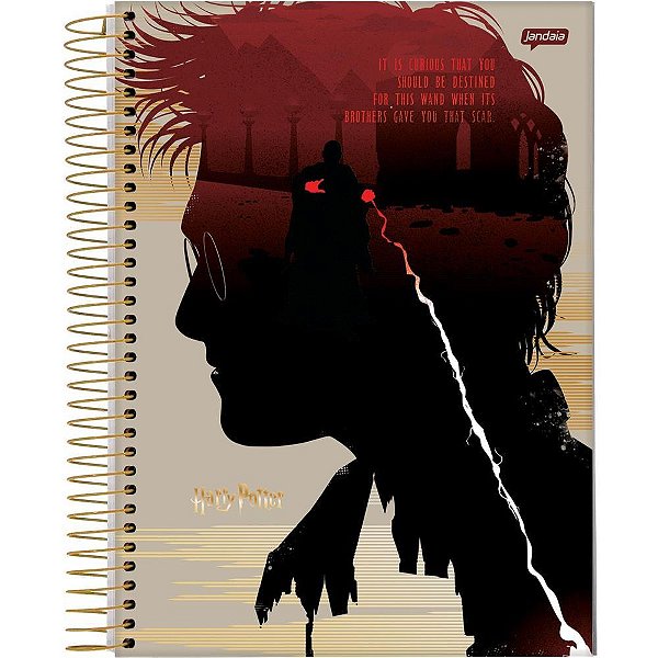 Caderno 01x1 capa dura harry potter 96fls. - jandaia (pct.c/04)
