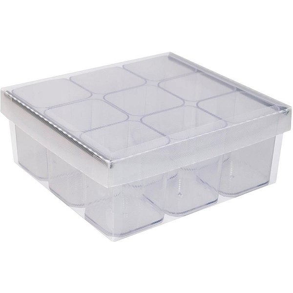Caixa organizadora c/09 divisorias cristal - dello (unidade)