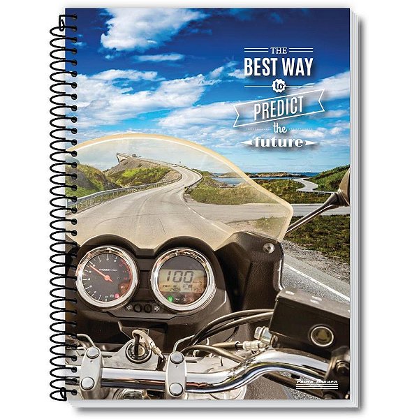 Caderno espiral 1/4 capa dura rox masculino 48fls. - pauta branca (pct.c/10)