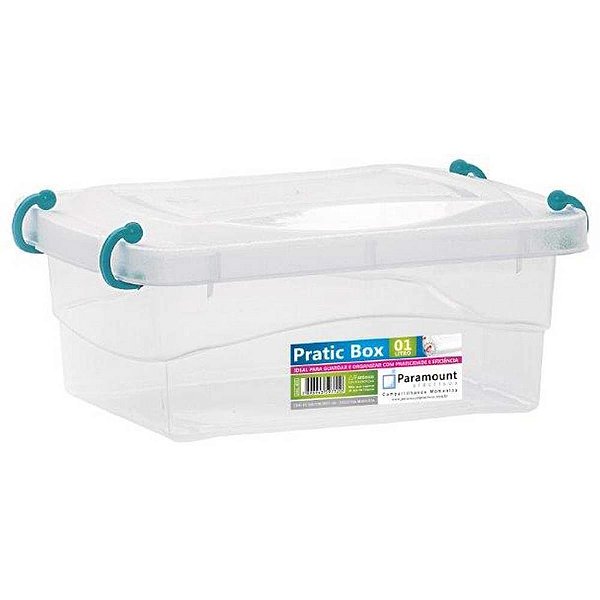 Caixa plastica multiuso pratic box 1l 18x13x7cm - paramount (unidade)