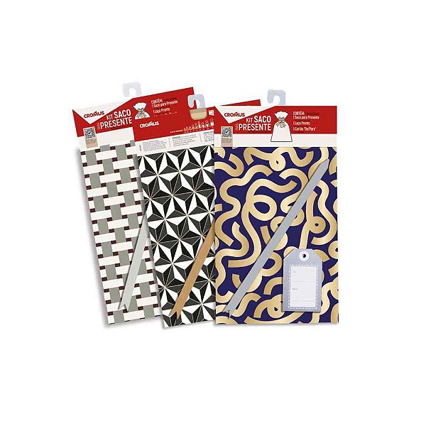 Saco metalizado 30x45cm casual saco+laco+cartao 30x44c - cromus (pct.c/30)