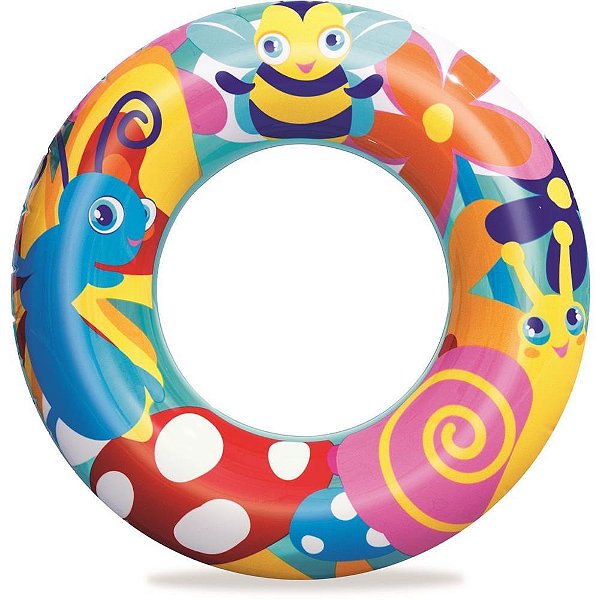 Boia inflavel verao circular estamp 56cm (s) - bel (unidade)