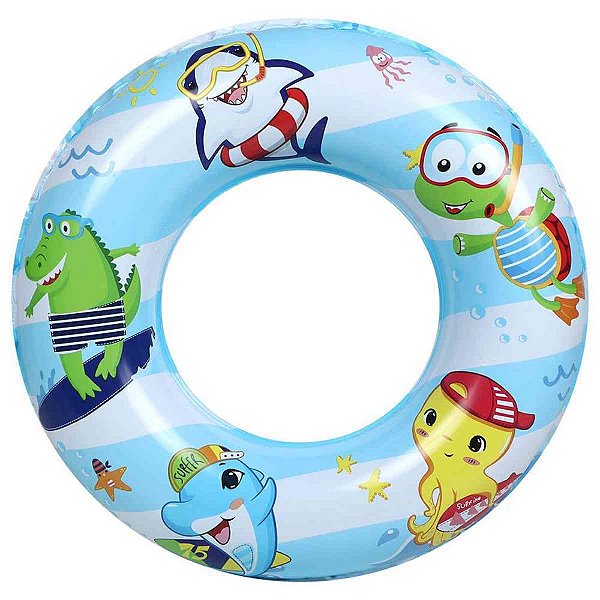 Boia inflavel verao circular estamp 56cm (sortido) - bel (unidade)