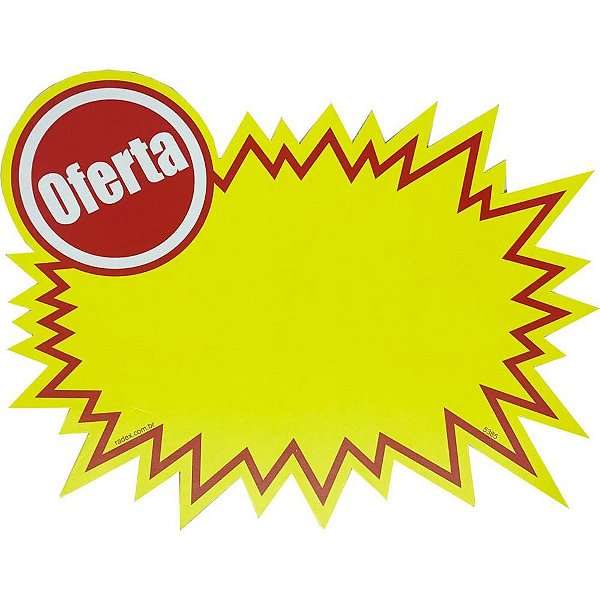 Cartaz para marcacao splash oferta amarelo 12x19cm - radex (pct.c/100)