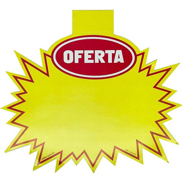 Cartaz para marcacao splash oferta amarelo 23x27cm - radex (pct.c/100)
