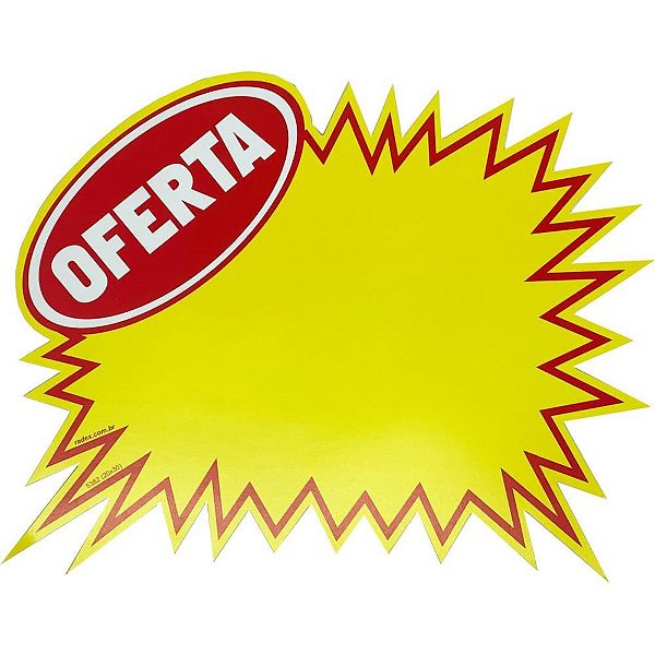 Cartaz para marcacao splash oferta amarelo 20x30cm - radex (pct.c/100)