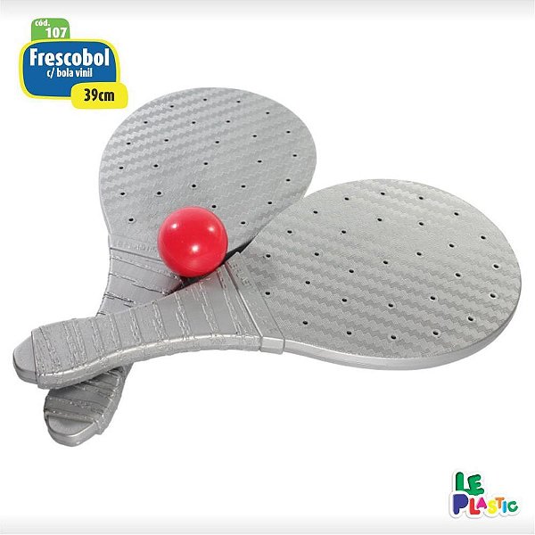 Frescobol raquete plastica+bola - leplastic (kit)