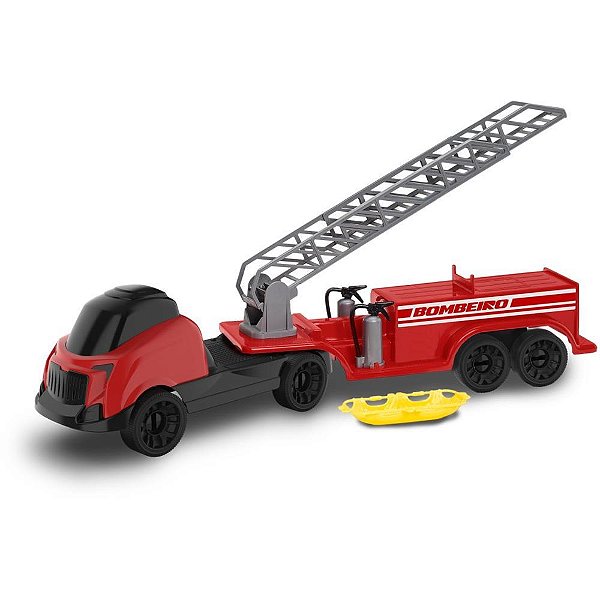 Caminhao comboio bombeiro - cardoso toys (unidade)