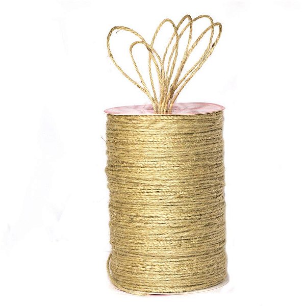 Fio de juta 330m. cru esp. 0,12mm 500g - aramex (rolo)