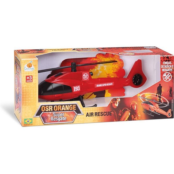 Aeronaves helicóptero super resgate - orange toys (unidade)