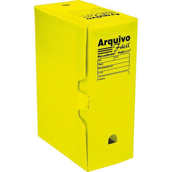 Arquivo morto polipropileno facil novaonda amarelo - polibras (pct.c/10)