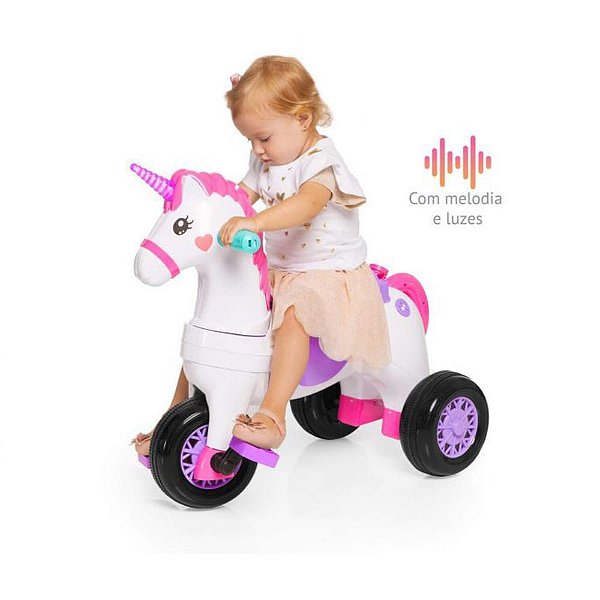 Veiculo para bebe calesita fantasy rosa som/luz - calesita (unidade)