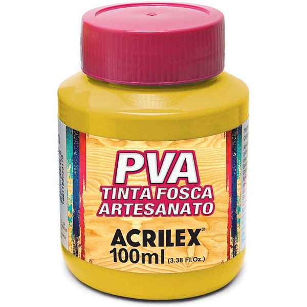 Tinta pva 100ml. amarelo ouro - acrilex (pct.c/06)