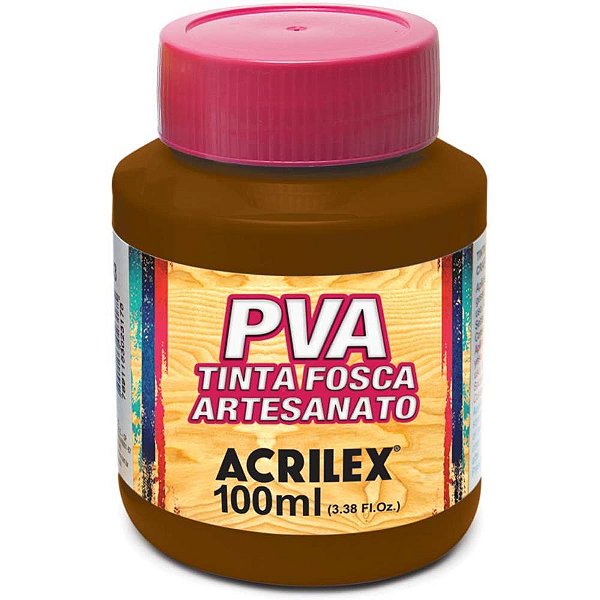 Tinta pva 100ml. marrom - acrilex (pct.c/06)
