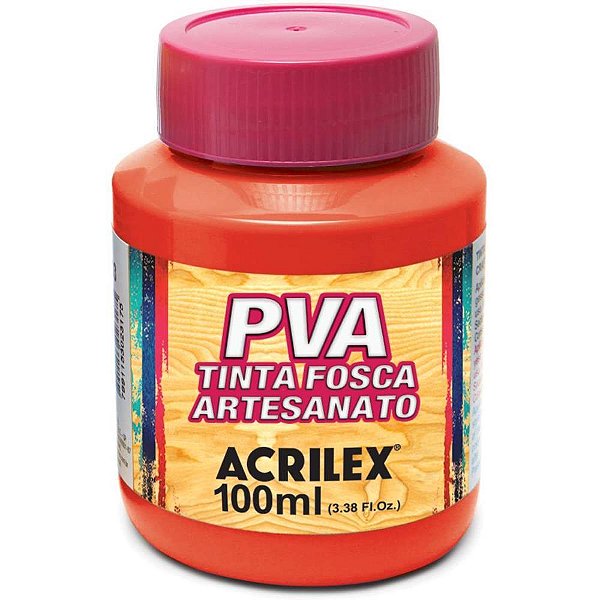 Tinta pva 100ml. vermelho fogo - acrilex (pct.c/06)