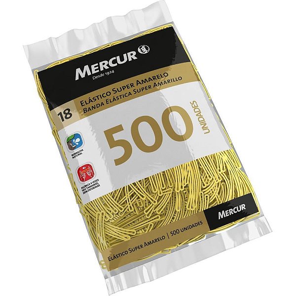 Elastico amarelo n.18 super 500pcs - mercur (pacote)