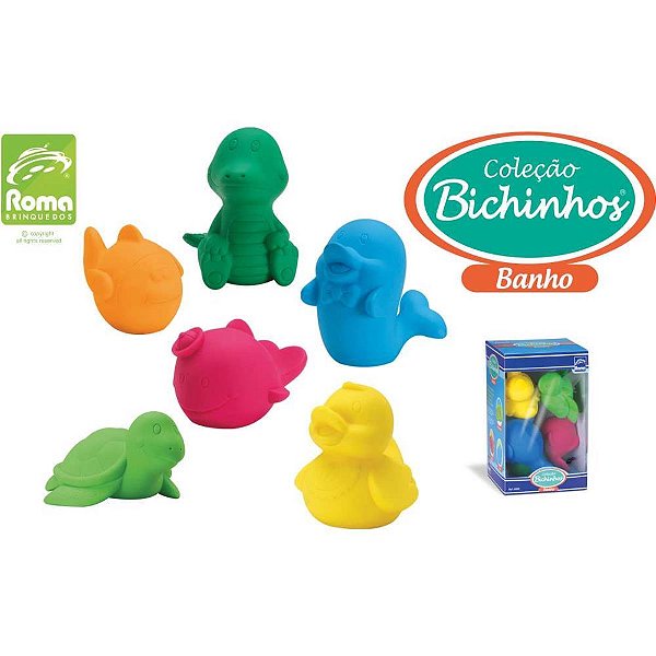 Brinquedo para bebe colecao bichinhos 8,5cm. - roma (cx.c/06)