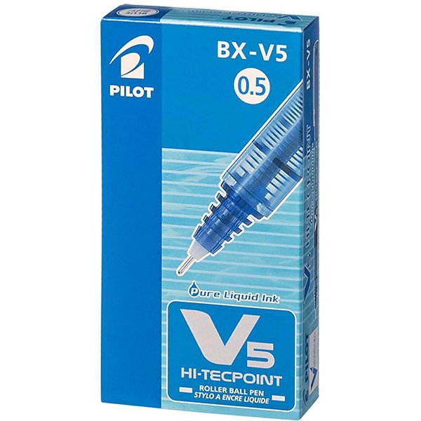 Caneta hidrografica hi tecpoint bxv5 azul - pilot (cx.c/12)