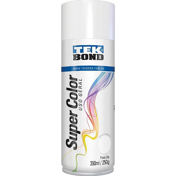 Tinta spray branco brilhante 350ml/250g - tekbond (unidade)