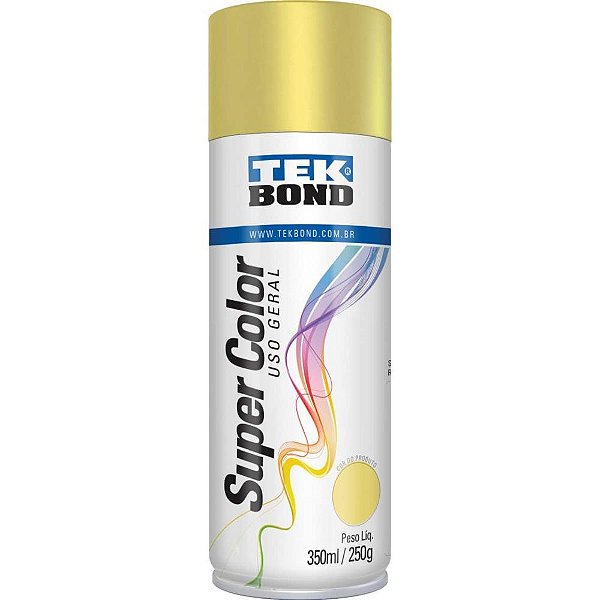 Tinta spray dourado 350ml/250g - tekbond (unidade)
