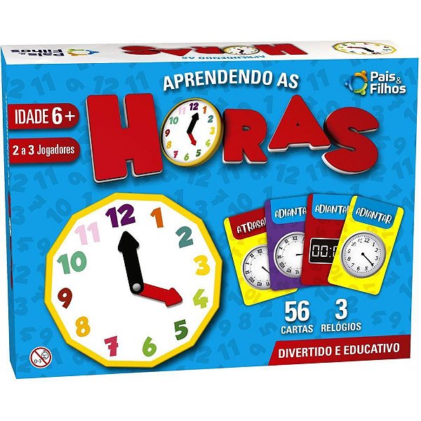 Brinquedo pedagogico aprendendo as horas - pais e filhos (unidade)