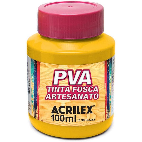 Tinta pva 100ml. amarelo cadmio - acrilex (pct.c/06)