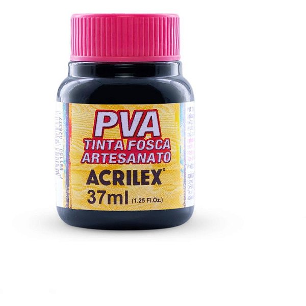 Tinta pva 37ml. preto - acrilex (cx.c/12)