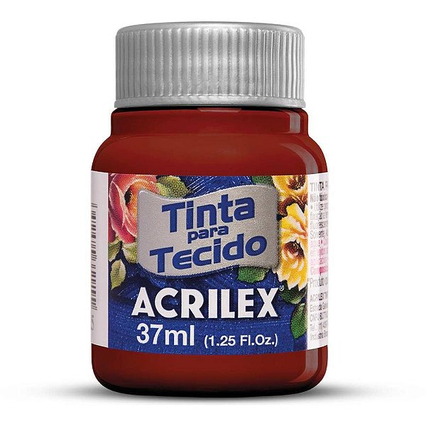 Tinta para tecido fosca 37ml vermelho profundo - acrilex (duzia)
