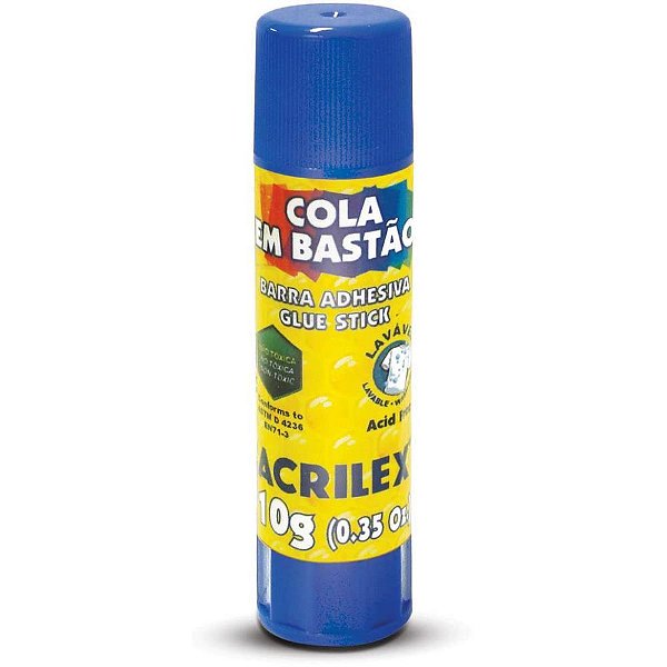 Cola em bastao glue stick 10g - acrilex (cx.c/10)